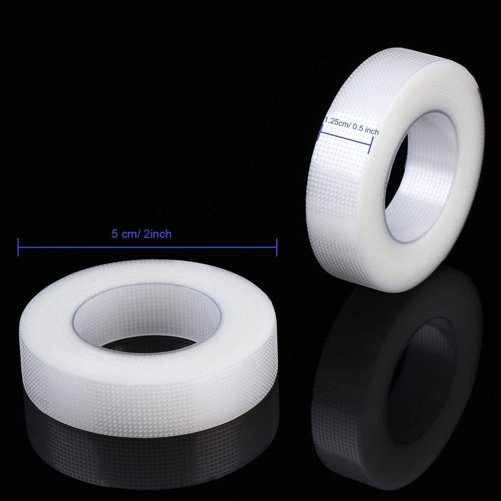 Lash Tape,8 Rolls PE Micropore Medical Tape for Eyelash Extension, Fabric Tape For False Eyelash Patch Makeup Tool (0.5inch x 10 Yards)