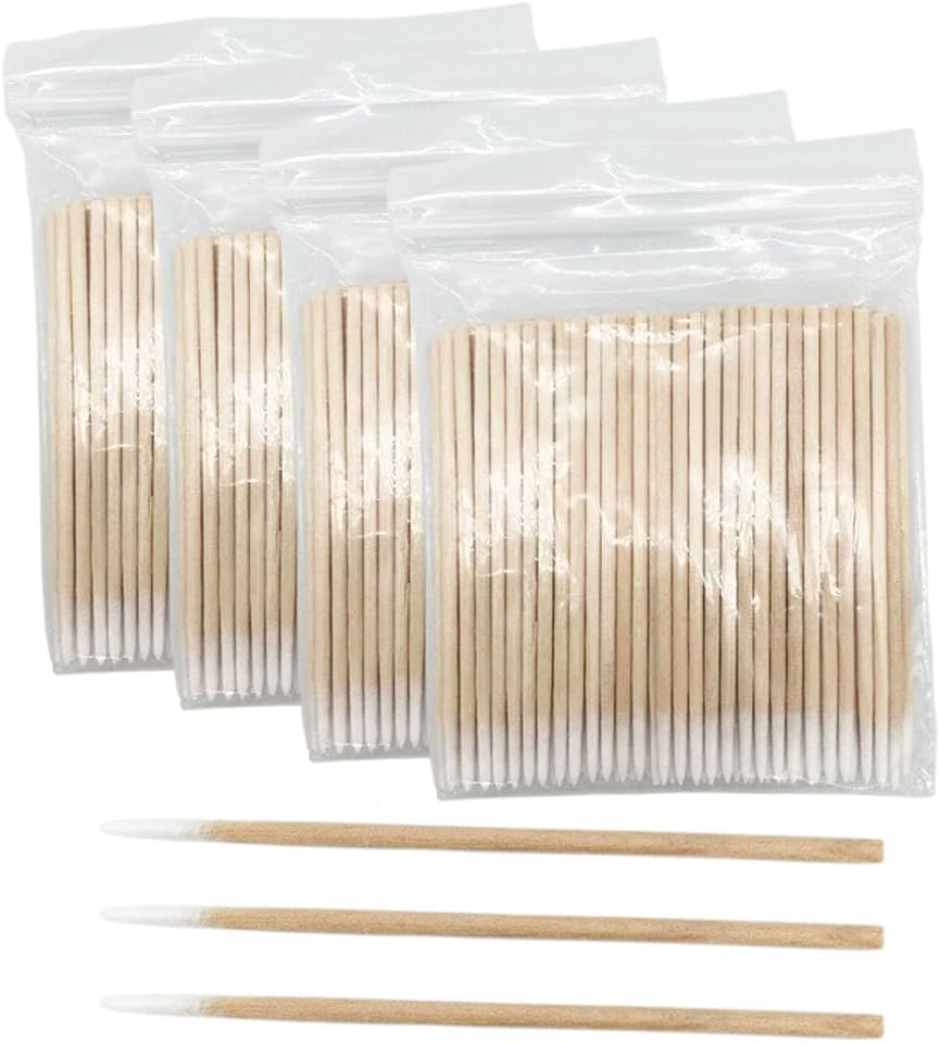 Qiuyan 400pcs Microblading Cotton Swab with Wood Handle Review