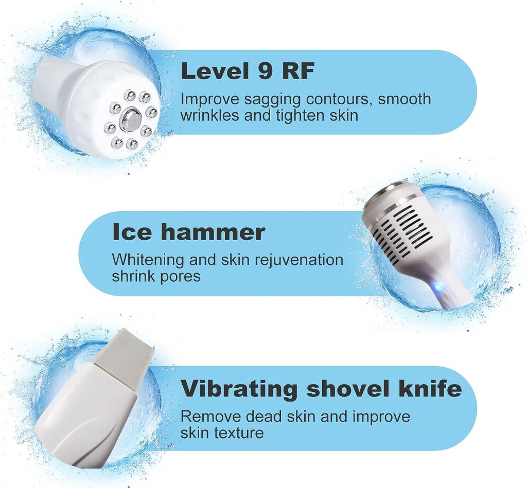 Hydrogen Oxygen Facial Beauty machine, 6 in 1 Hydro Oxygen Jet Micro Bubbles Sprayer Hydrofacial Machine Pore Blackhead Clean Facial Beauty Machine for Home, Spa, Beauty Salon