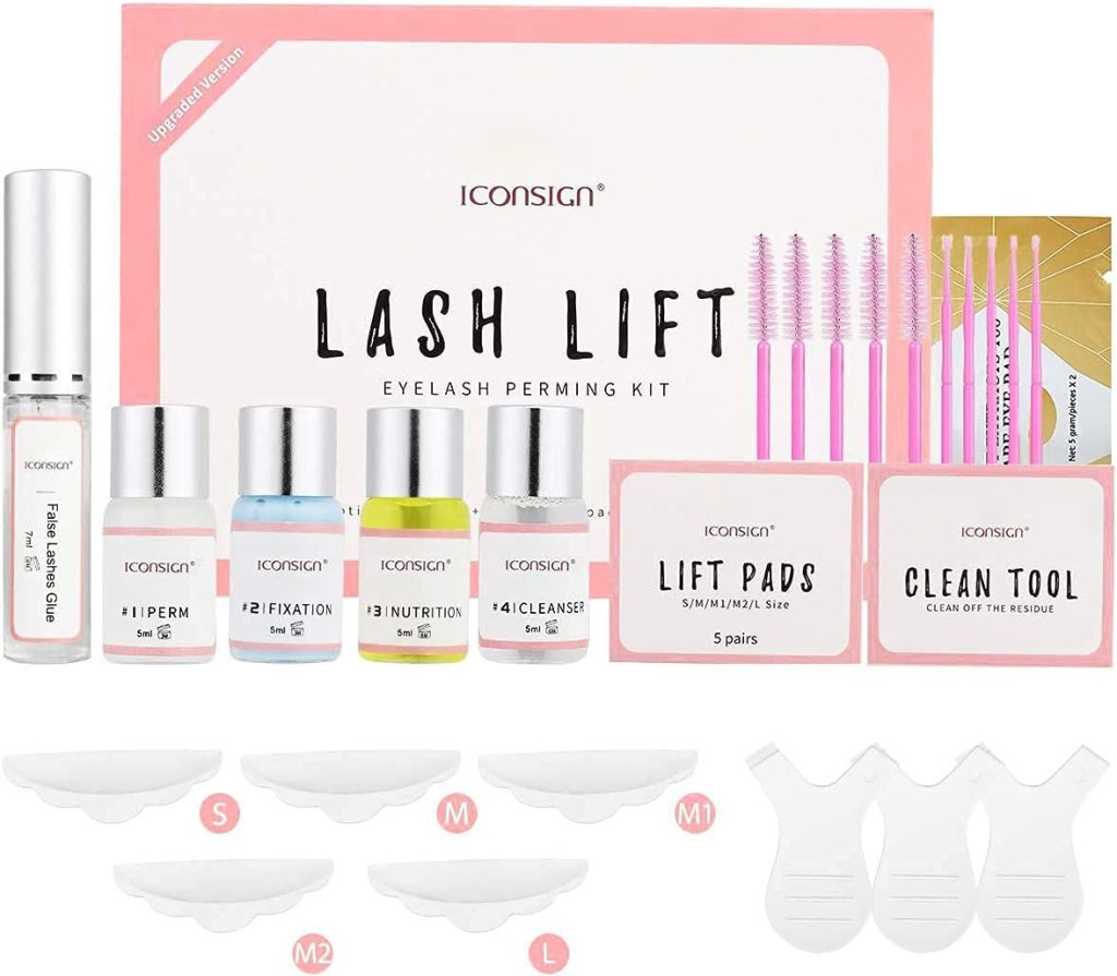 ICONSIGN Eyelash Lift Kit, 2023 Updated Lash Lift Kit, Professional Semi-Permanent Curling Eyelash Perm Kit, Suitable For Salon And Home Use