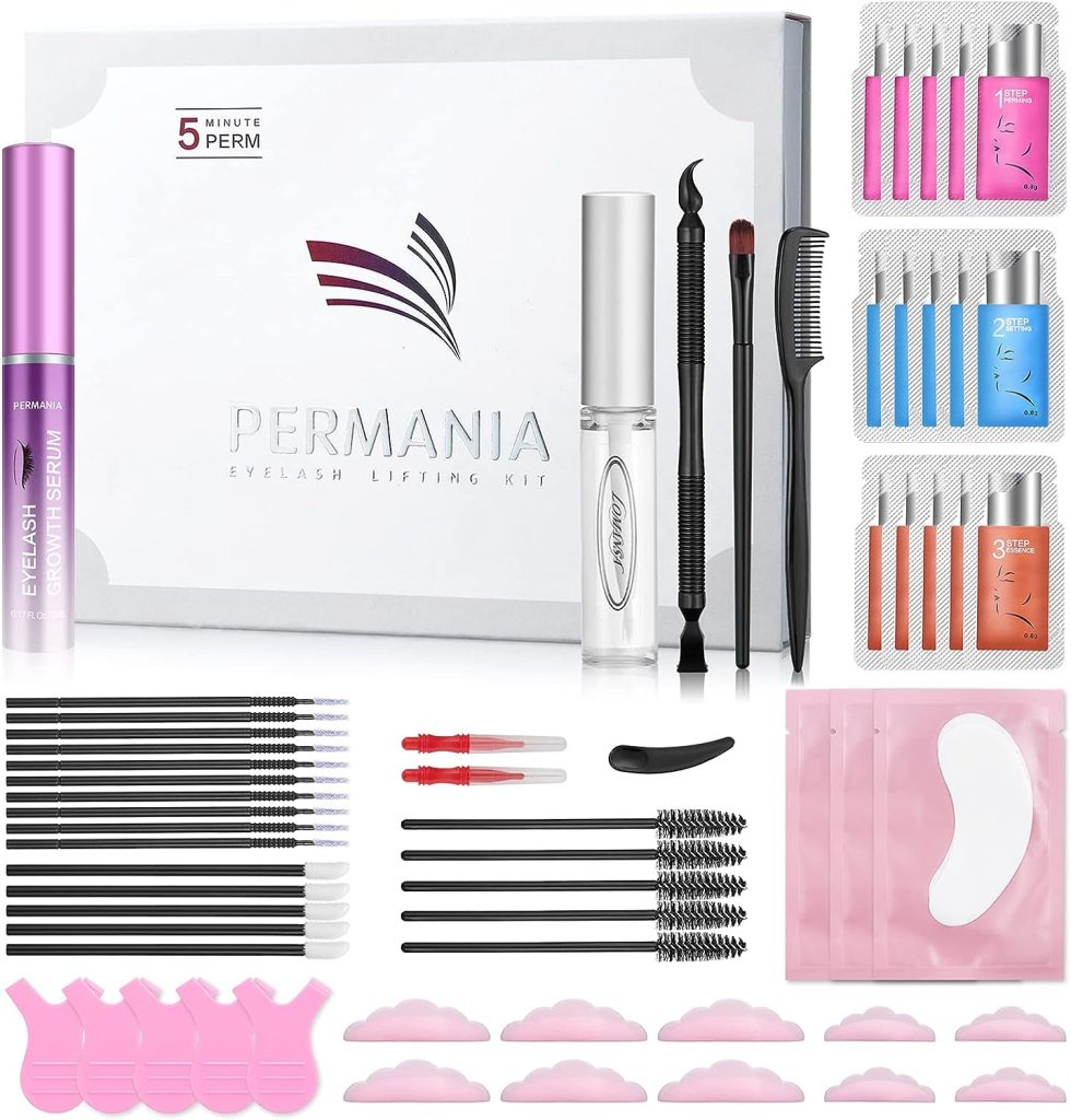 PERMANIA 2023 Lash Lift Kit and Brow Lamination Kit, Comes with a 3ml Eyelash Growth Serum, Individually Packaged, Including All Accessories, Lasts up to 6-8 Weeks, Suitable for Home and Salon Use