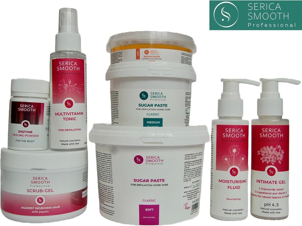 SERICA SMOOTH Moisturising Fluid, Lotion, Cream, Body, Post Depilation, Sugaring, Waxing, Travel size